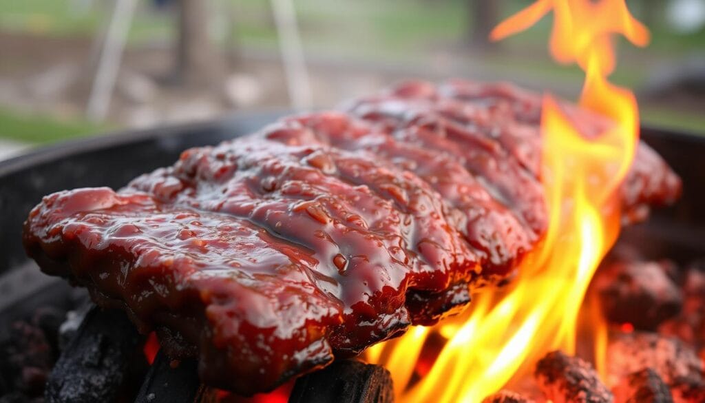 Grilling beef ribs