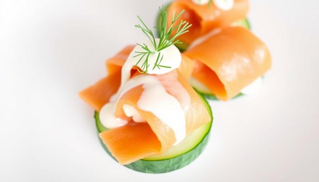  smoked salmon roll on cucumber recipe