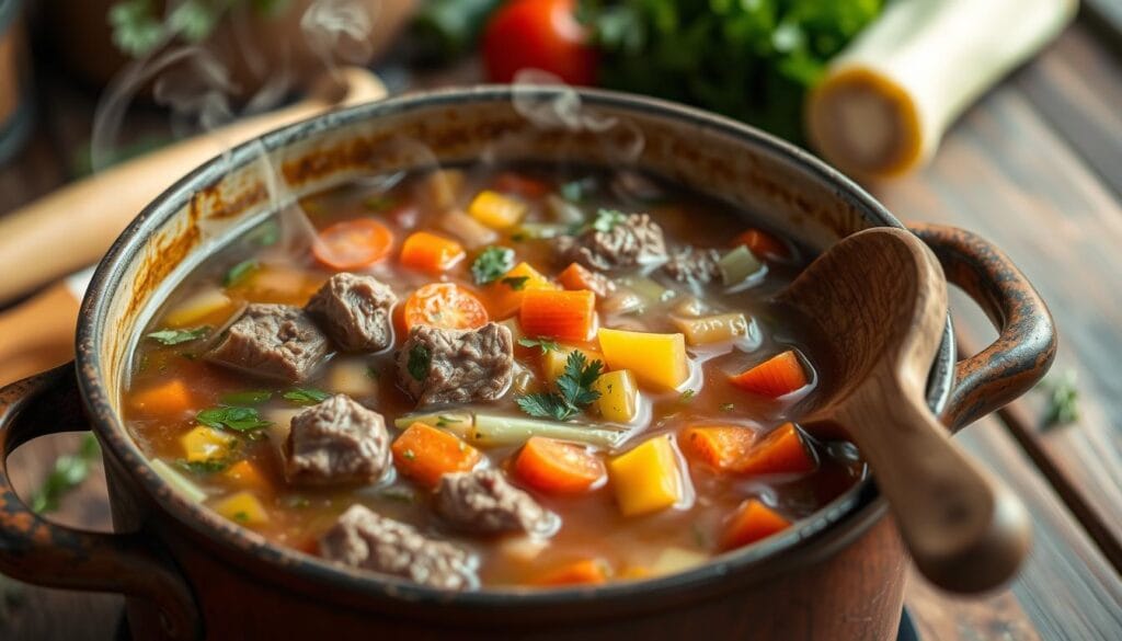 Vegetable beef soup recipe