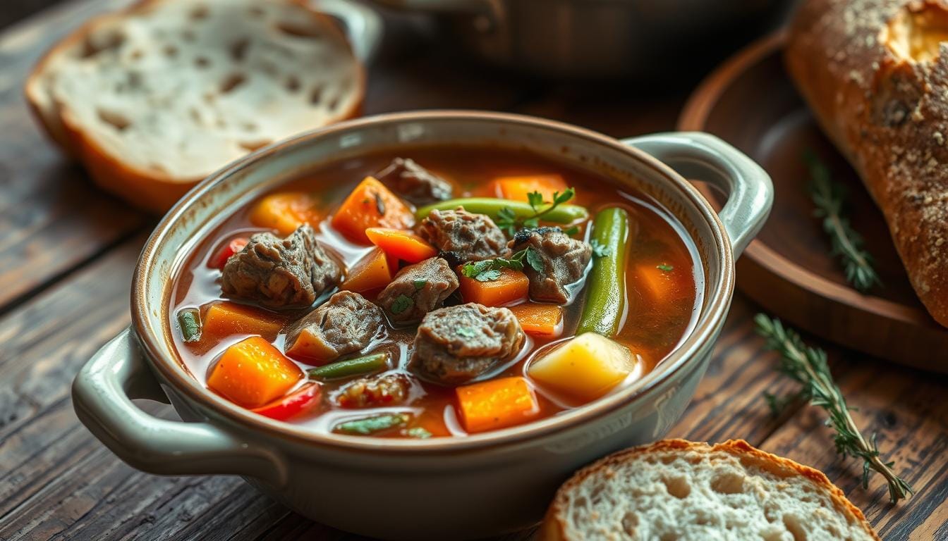 Vegetable beef soup recipe