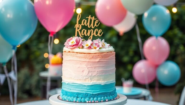 gender reveal cake