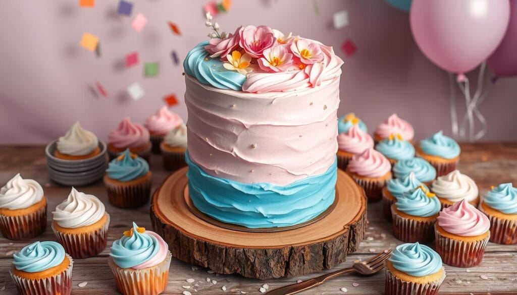 gender reveal cake
