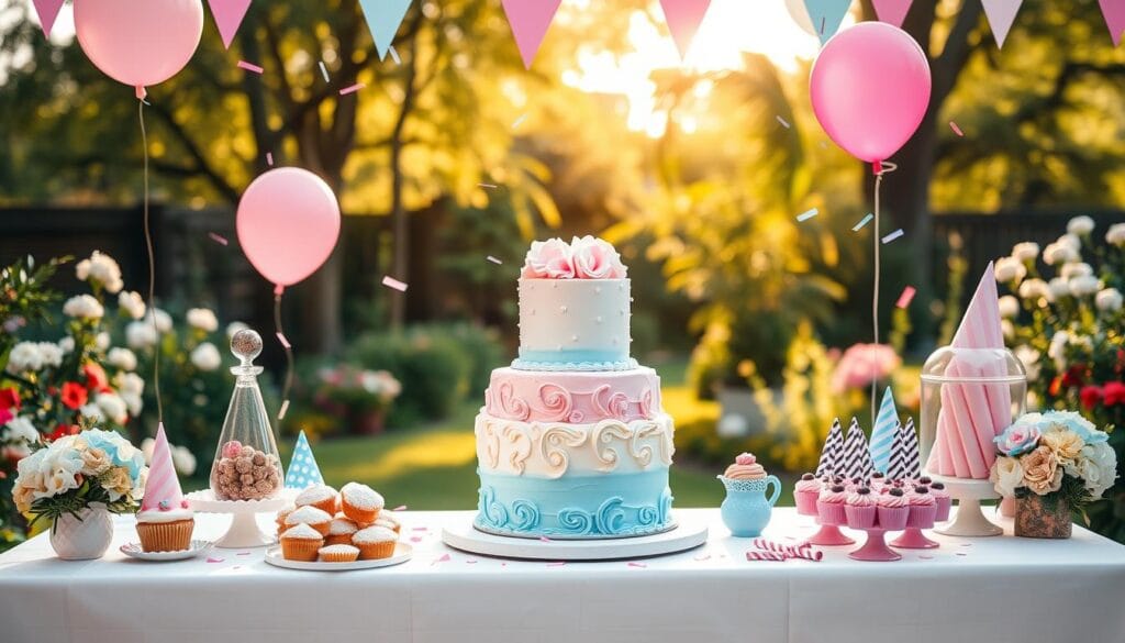 gender reveal cake
