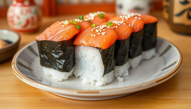 sushi order topped with salmon nyt