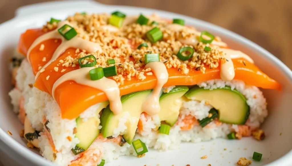 salmon sushi bake
