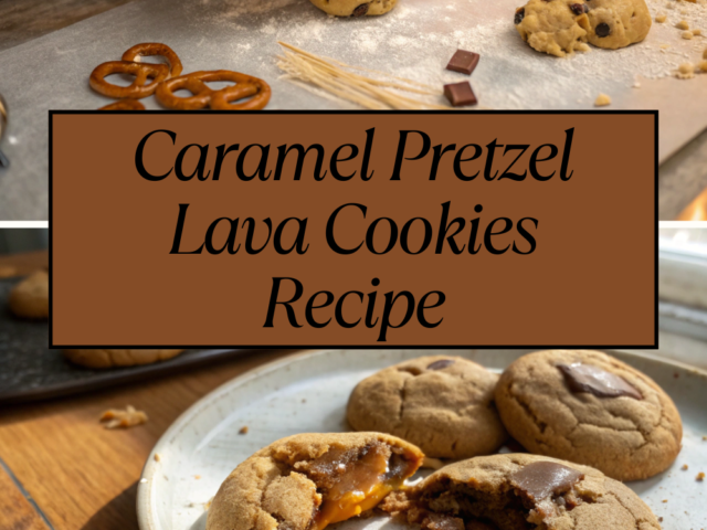Caramel Pretzel Lava Cookies Recipe