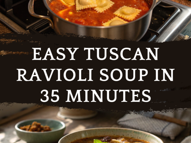 Easy Tuscan Ravioli Soup in 35 Minutes