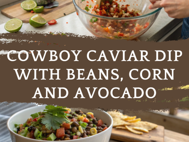 Cowboy Caviar Dip with Beans, Corn and Avocado