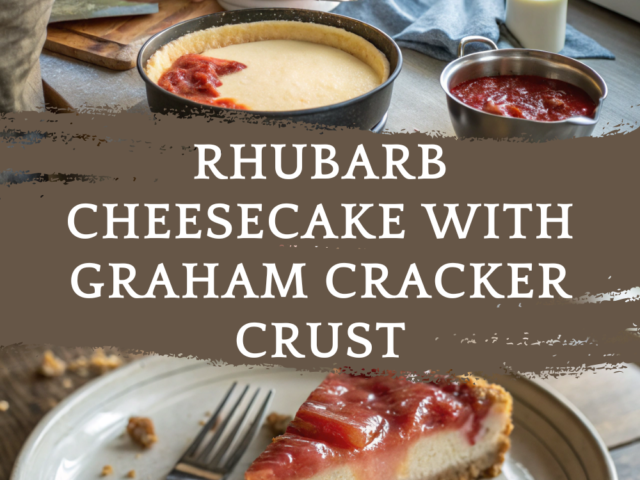 Rhubarb Cheesecake with Graham Cracker Crust