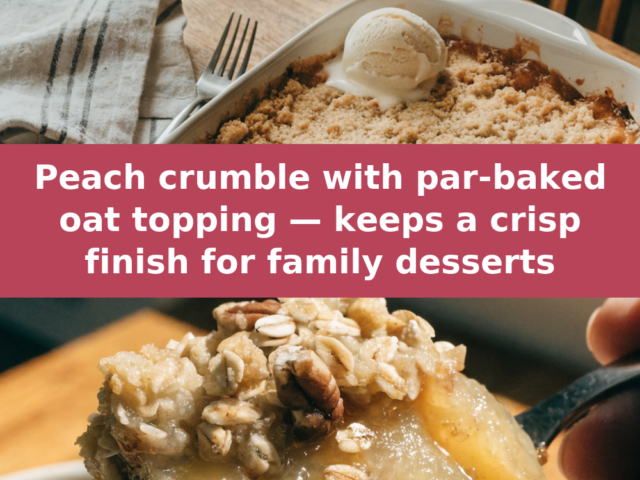 Reliable Peach Crumble with Crisp Oat Topping